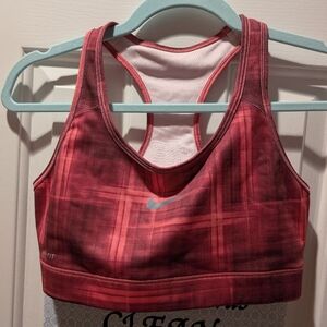 Pink Plaid Nike Sports Bra